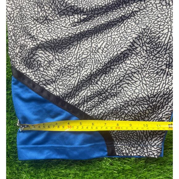 Jordan Elephant Print Basketball Shorts L Blue Gray Vintage Style - Picture 5 of 9